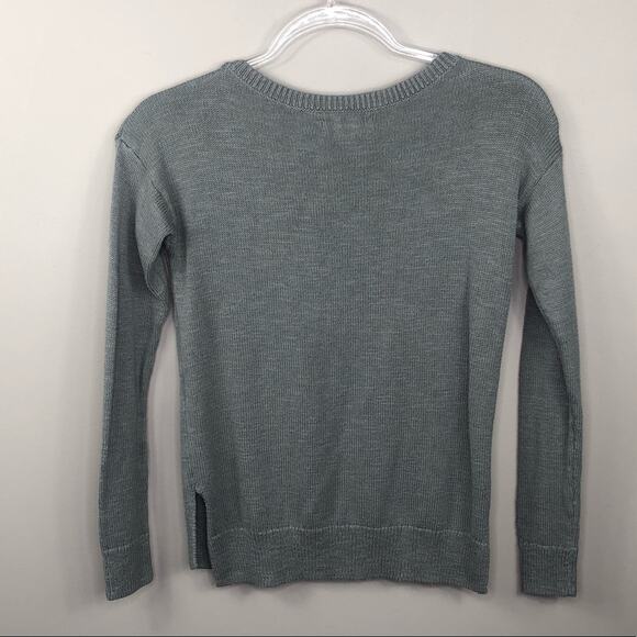 Y2k Hollister Gray Crew Neck Tribal Eagle Sweater Knit Crewneck XS - Picture 3 of 6